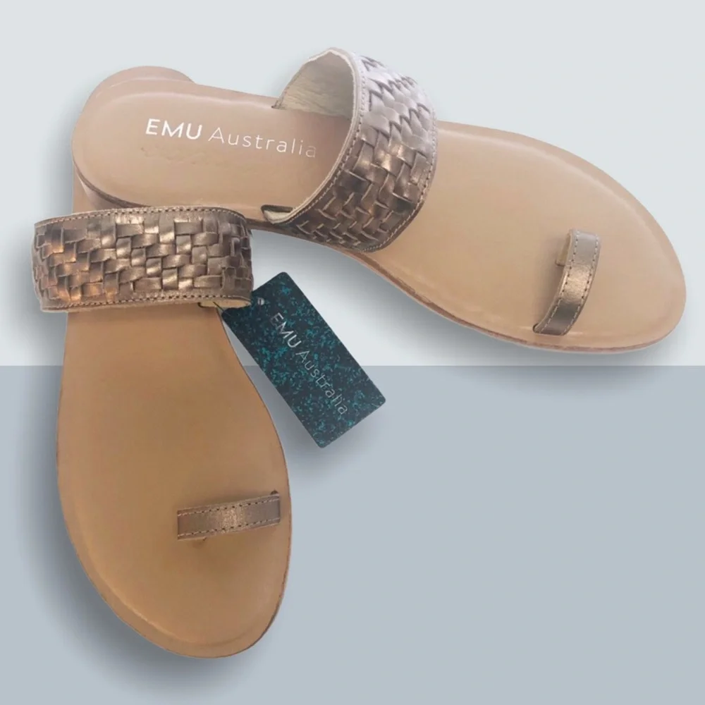 EMU Australia Ever Natural bronze leather‎ sandals